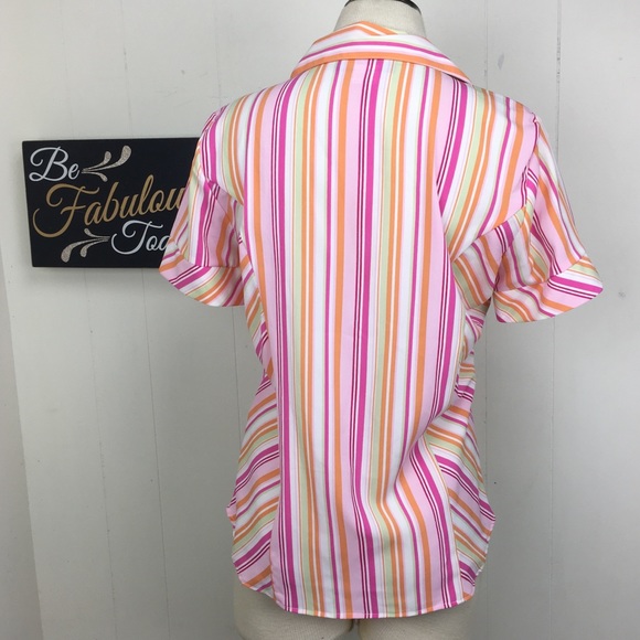 Vintage Robert Louis Fruity Stripes Button Up - Picture 7 of 8
